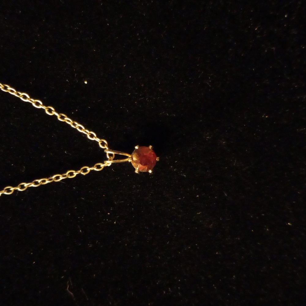 Birthstone pendant on a 16" chain